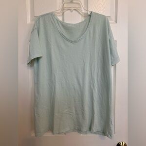 Aerie Boyfriend Oversized Distressed Tee M Mint